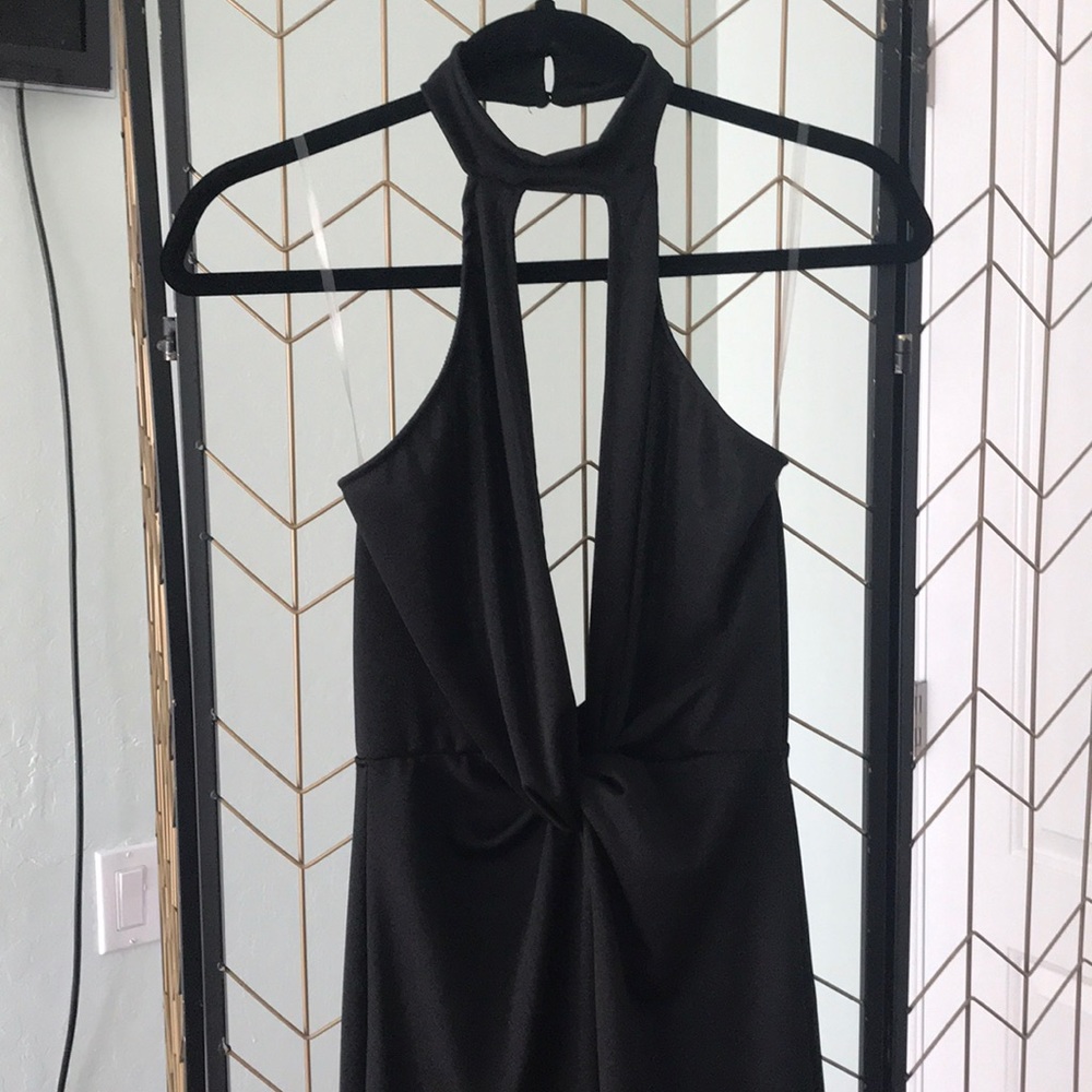 Charlotte Russe Plunge Neck Jumpsuit